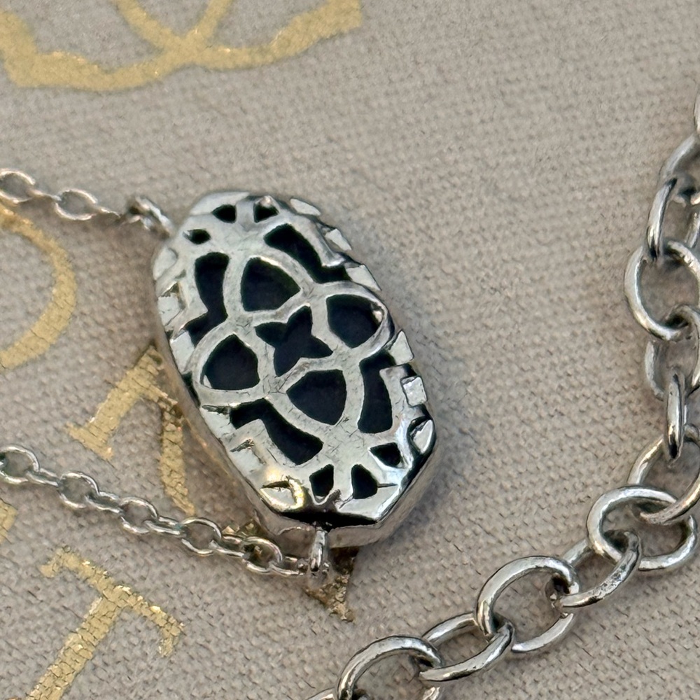 Kendra Scott Elisa platinum drusy Necklace - Picture 8 of 10